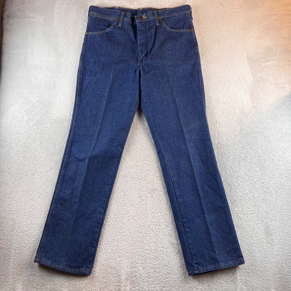 Wrangler 936PWD Cowboy Cut Slim Fit Jeans Mens 33x30 Dark Wash Indigo USA Made